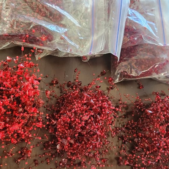 18 mini Christmas kid Doll Ornaments and 13 Red Bed Garland - Picture 5 of 5